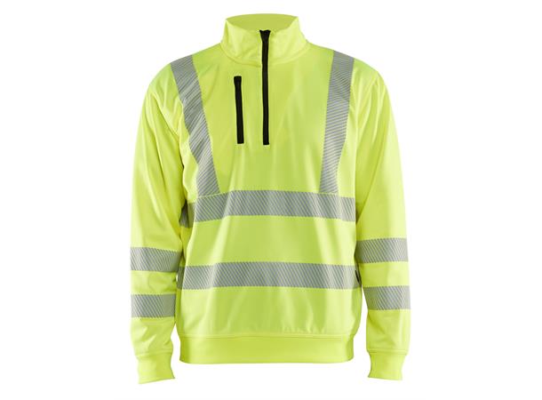 Blåkläder Collegegenser Varsel halfzip HiVis Gul XS