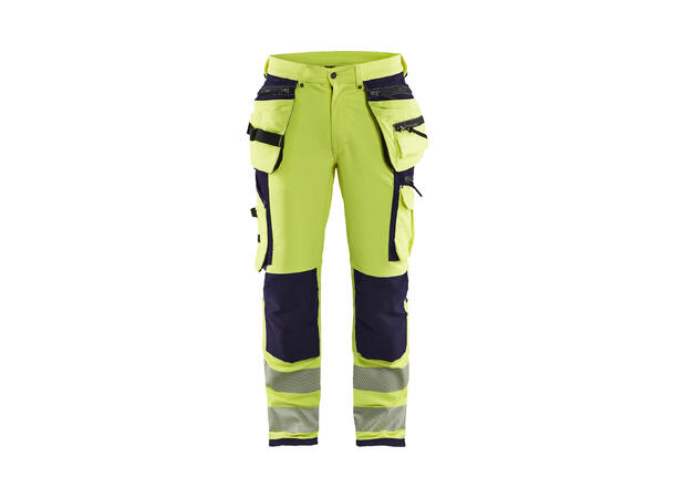 Blåkläder Varselbukse 4-veis stretch Gul/Marineblå, str.C56