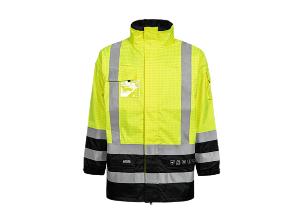 Lyngsøe Flammehemmende vinterjakke HiVis Gul S