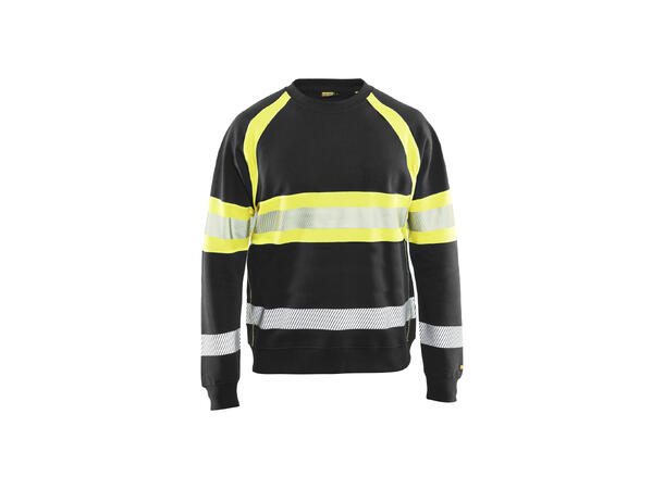 Blåkläder 3359 College Genser Varsel Svart/Gul XXXL