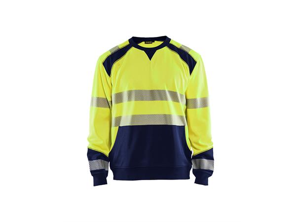 Blåkläder Genser varsel Gul/Marineblå, str.4XL