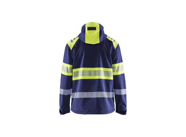 Blåkläder Hivis softshell jakke Kl.1 Marineblå/Gul, str.4XL