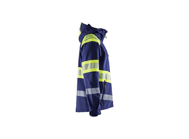 Blåkläder Hivis softshell jakke Kl.1 Marineblå/Gul, str.4XL