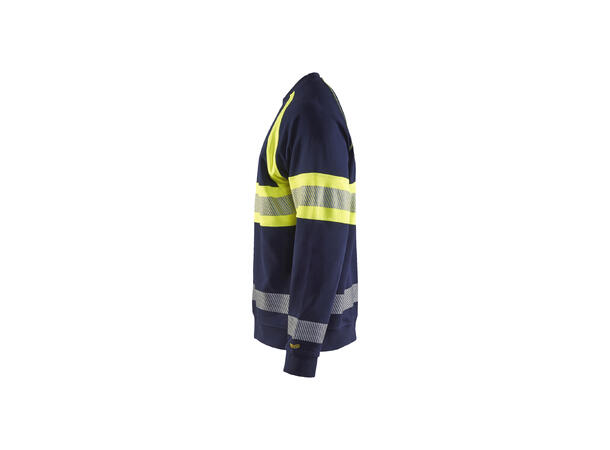 Blåkläder 3359 College Genser Varsel Marineblå/Gul 4XL