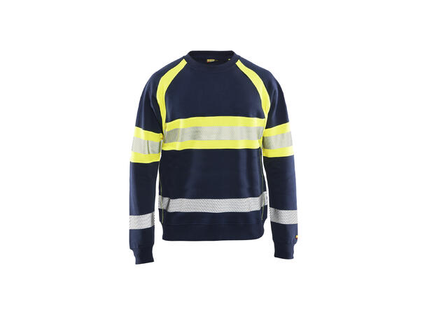 Blåkläder 3359 College Genser Varsel Marineblå/Gul 4XL