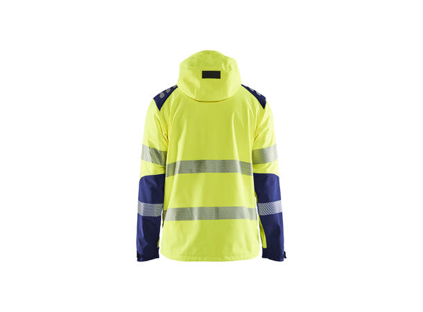 Blåkläder 4491 Softshelljakke Varsel Gul/Marineblå 4XL