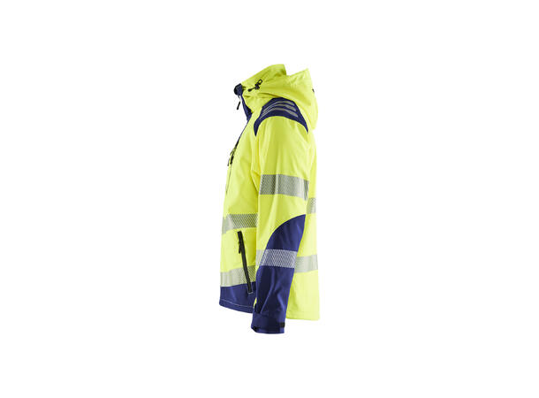 Blåkläder 4491 Softshelljakke Varsel Gul/Marineblå 4XL