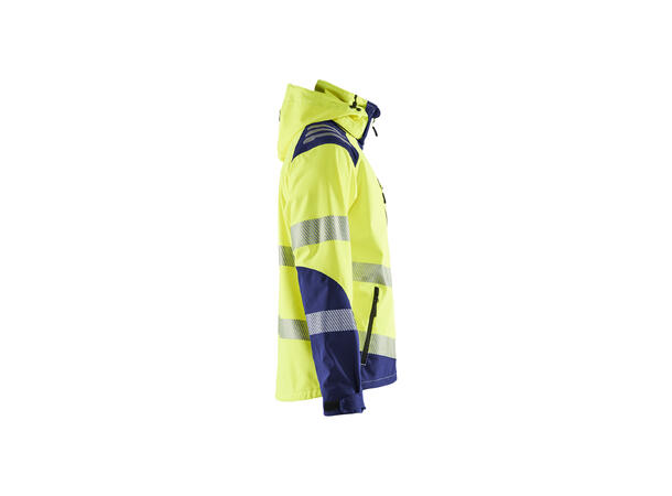 Blåkläder 4491 Softshelljakke Varsel Gul/Marineblå 4XL
