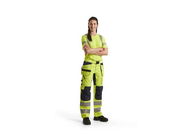 Blåkläder 7163 Varselbukse Stretch Dame Gul/Svart C36