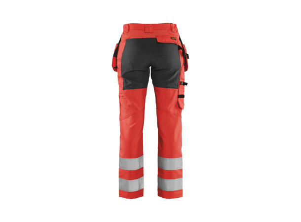 Blåkläder 7163 Varselbukse Stretch Dame HiVis Rød C34