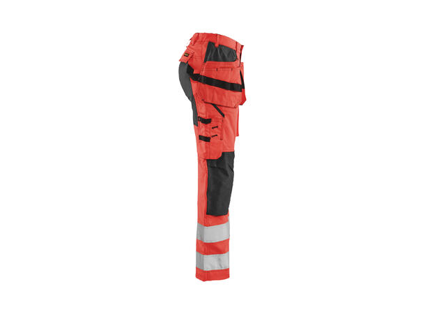 Blåkläder 7163 Varselbukse Stretch Dame HiVis Rød C34