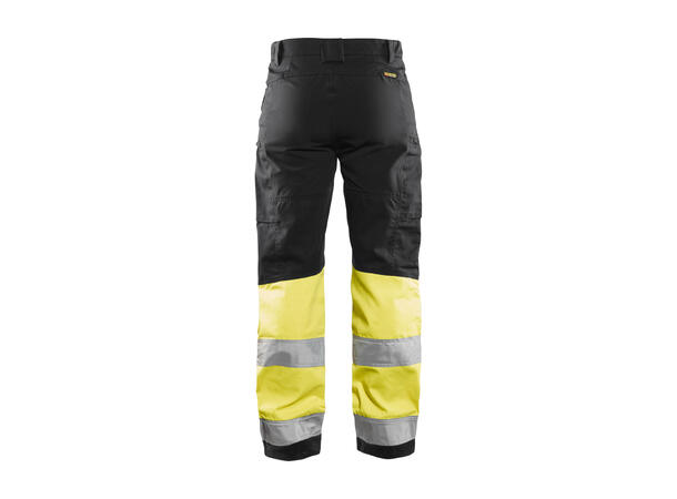 Blåkläder Varselbukse med stretch Svart/Gul, str.C32, dame