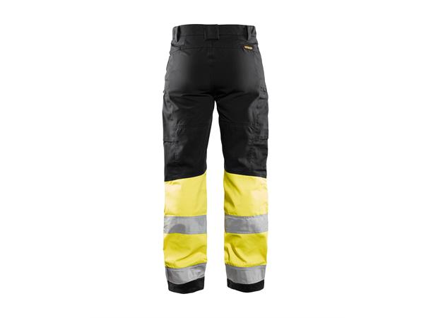 Blåkläder Varselbukse med stretch Svart/Gul, str.D19, dame
