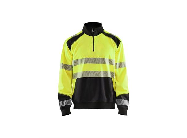 Blåkläder genser med halv glidelås Gul/Svart, str.4XL, varsel