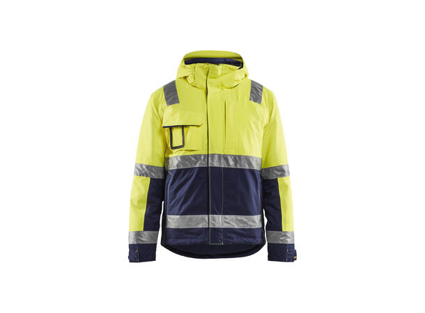 Blåkläder 4870 Vinterjakke Varsel Gul/Marineblå XXL