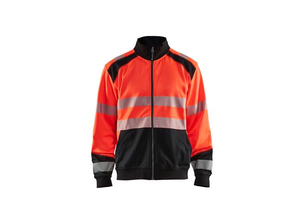 Blåkläder Varsel genser med hel glidelås HiVis Rød, str.4XL