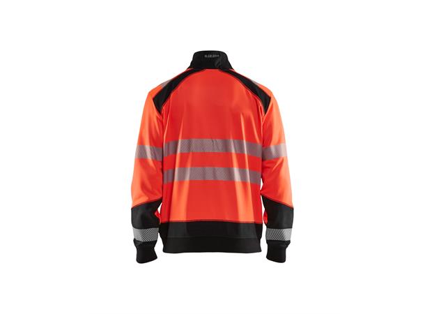Blåkläder Varsel genser med hel glidelås HiVis Rød, str.4XL