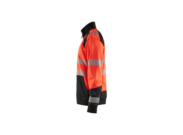 Blåkläder Varsel genser med hel glidelås HiVis Rød, str.4XL
