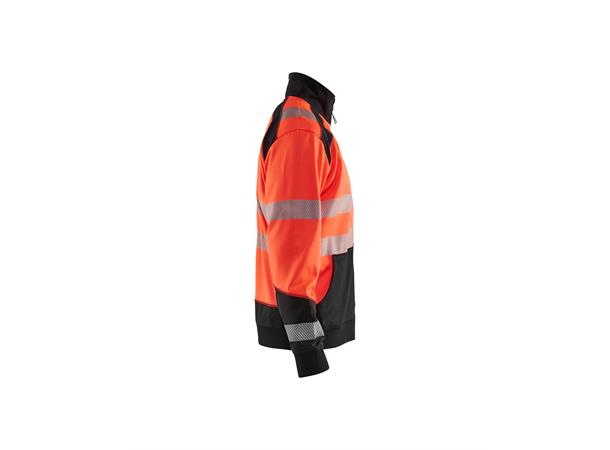 Blåkläder Varsel genser med hel glidelås HiVis Rød, str.4XL