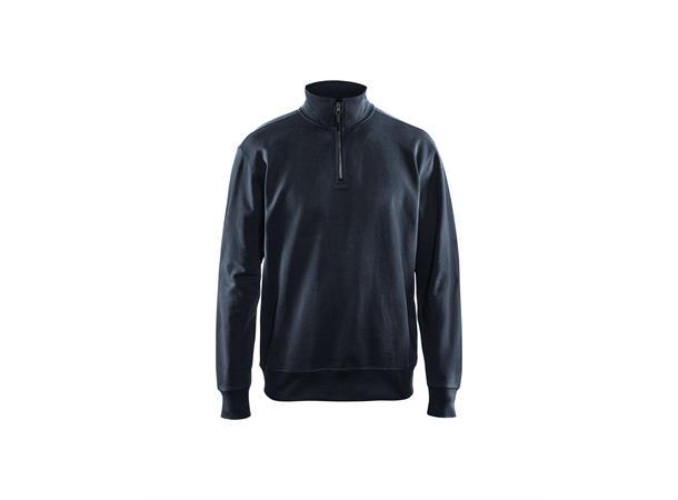 Blåkläder genser med halv glidelås Marineblå, str.XS