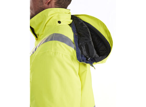 Blåkläder 4870 Vinterjakke Varsel Gul/Marineblå XXXL