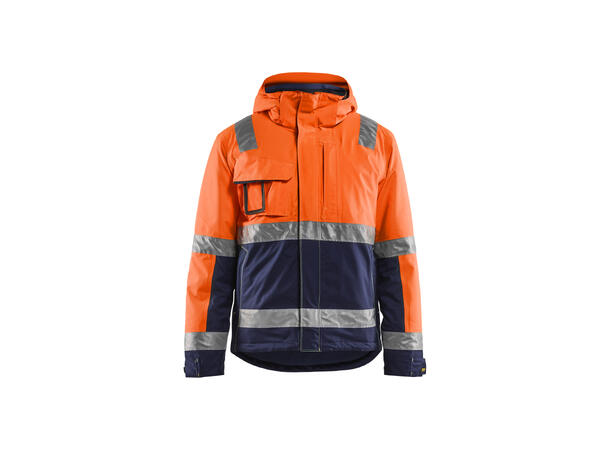 Blåkläder 4870 Vinterjakke Varsel Oransje/Blå 4XL