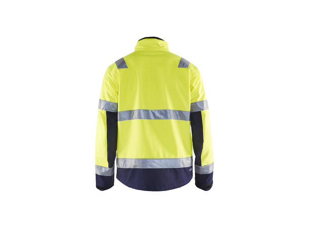 Blåkläder 4900 Softshelljakke Varsel Gul/Marineblå XXXL