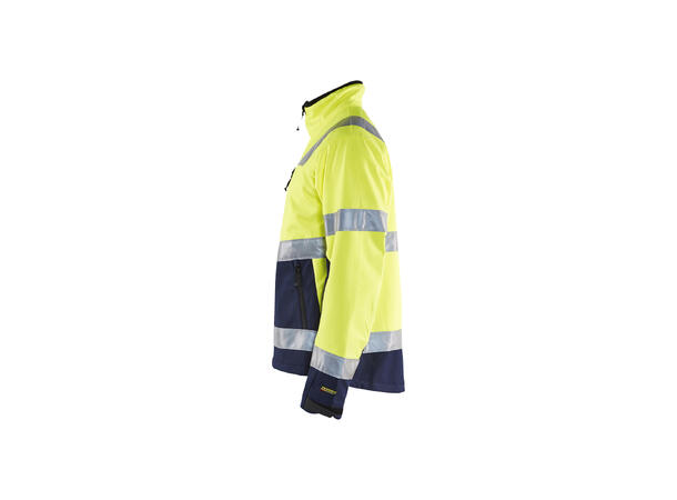 Blåkläder 4900 Softshelljakke Varsel Gul/Marineblå XXXL