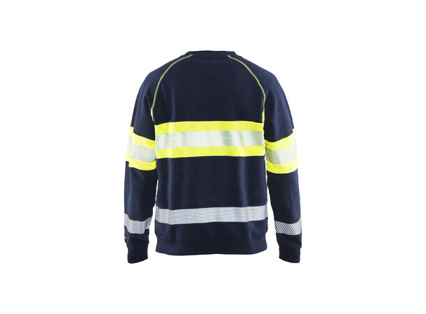 Blåkläder 3359 College Genser Varsel Marineblå/Gul XXL