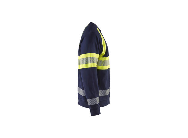 Blåkläder 3359 College Genser Varsel Marineblå/Gul XXL