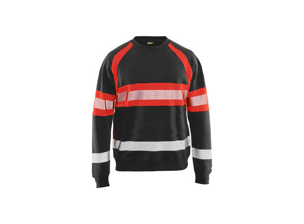 Blåkläder 3359 College Genser Varsel Svart/Rød 4XL