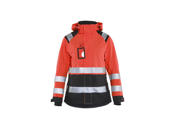 Blåkläder 4904 Skalljakke Varsel Dame HiVis Rød XXXL