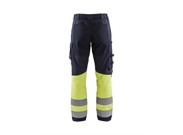 Blåkläder Flammehemmende stretchbukse Marineblå/Gul, str.C34