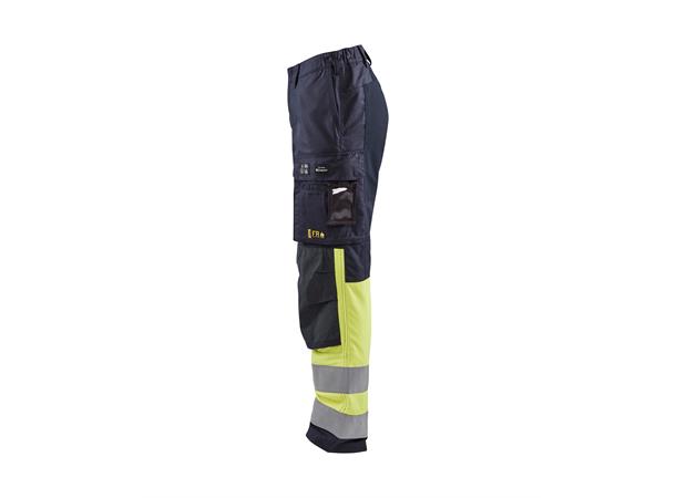 Blåkläder Flammehemmende stretchbukse Marineblå/Gul, str.C34