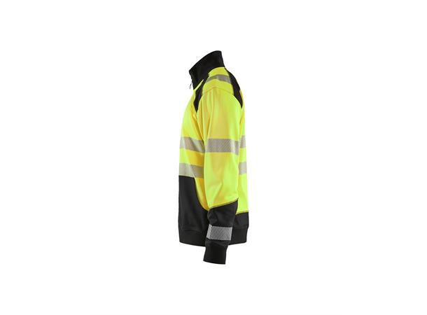 Blåkläder Varsel genser med hel glidelås Gul/Svart, str.4XL