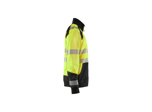 Blåkläder Varsel genser med hel glidelås Gul/Svart, str.4XL