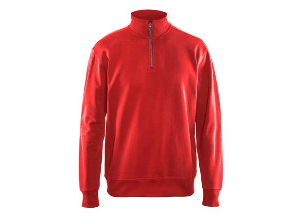 Blåkläder genser med halv glidelås Rød, str.4XL