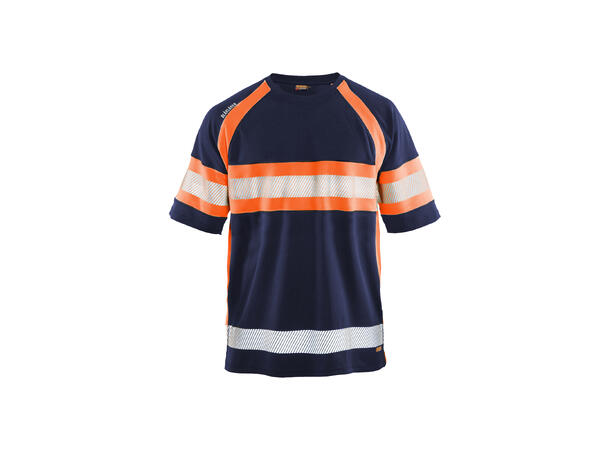 Blåkläder 3337 T-skjorte Varsel Marineblå/Oransje XL
