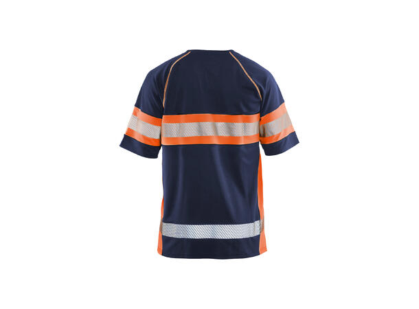 Blåkläder 3337 T-skjorte Varsel Marineblå/Oransje XL