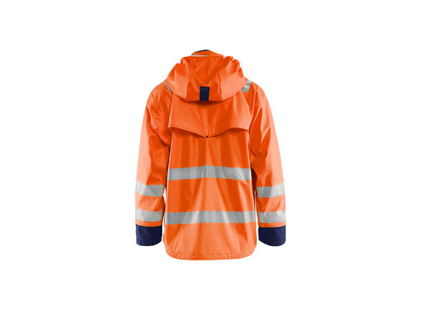 Blåkläder 4302 Regnjakke Varsel Level 2 Oransje/Marineblå 4XL