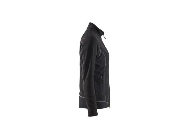 Blåkläder Jakke microfleece Svart/Rød, str.XS, dame