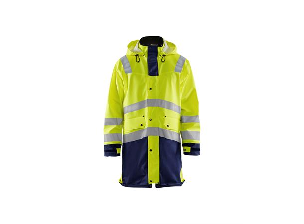 Blåkläder Regnjakke Gul/Marineblå, str.4XL, hev.weight extr.