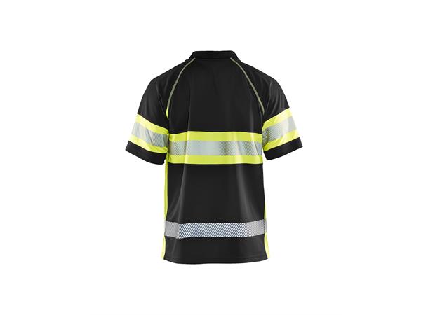 Blåkläder Skjorte Polo synlig Kl. 1 Svart/Gul, str.XXXL