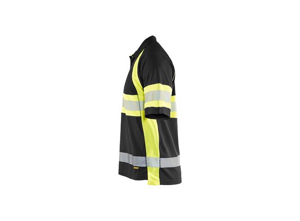 Blåkläder Skjorte Polo synlig Kl. 1 Svart/Gul, str.XXXL