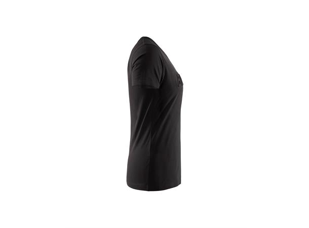 Blåkläder T-skjorte  3D-print Svart, str.XXL, dame