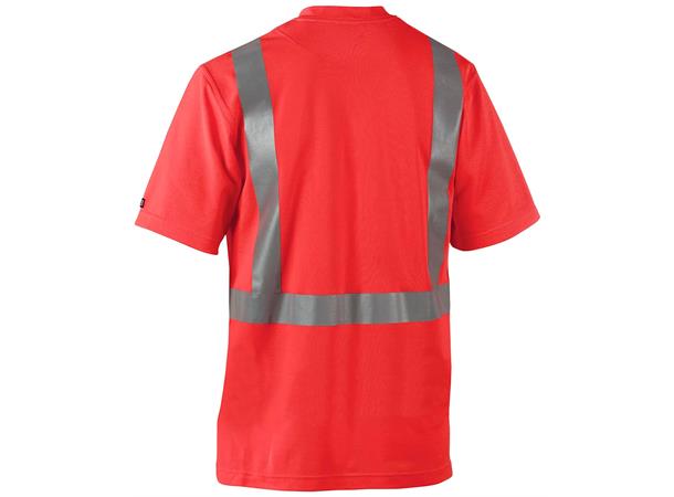Blåkläder T-skjorte varsel HiVis Rød, str.4XL