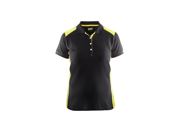Blåkläder polo Svart/Gul, str.XS, dame