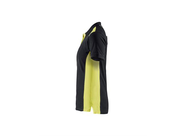 Blåkläder polo Svart/Gul, str.XS, dame