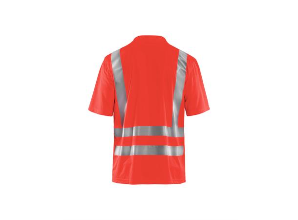 Blåkläder polo varsel UV-beskyttet HiVis Rød, str.L