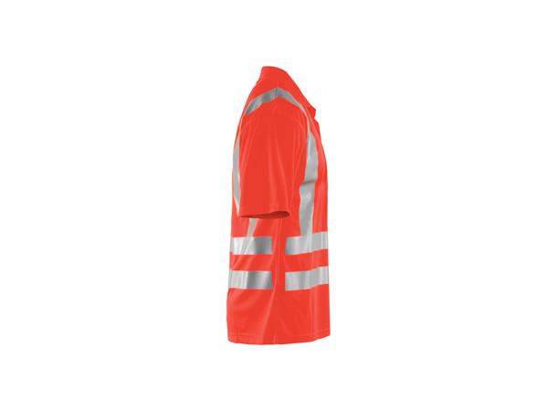 Blåkläder polo varsel UV-beskyttet HiVis Rød, str.L